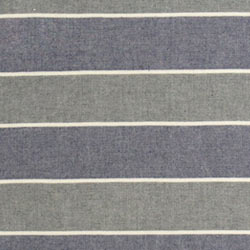 Multi Stripe Terry Cloth Lined Turkish Towel in Navy and Grey