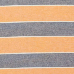 Multi Stripe Terry Cloth Lined Turkish Towel in Orange and Navy Blue