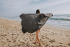 Stonewashed Turkish Towel in Faded Black / Charcoal Grey
