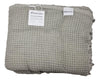 CLEARANCE - Waffle Stonewashed Large Turkish Throw Blanket in Beige