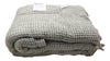 CLEARANCE - Waffle Stonewashed Large Turkish Throw Blanket in Beige