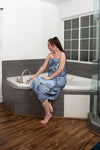 CLEARANCE - Mandala Flower Sand Resistant Turkish Towel in Navy