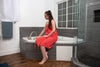 CLEARANCE - Stonewashed Turkish Towel in Coral