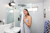 CLEARANCE - Leopard Full Terry Turkish Towel in Grey