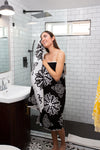 CLEARANCE - Mandala Full Terry Turkish Towel in Black