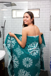 CLEARANCE - Mandala Full Terry Turkish Towel in Sea Green