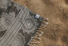 CLEARANCE - Mandala Flower Sand Resistant Turkish Towel in Black