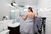 CLEARANCE - Leopard Full Terry Turkish Towel in Grey