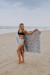 Leopard Turkish Towel Peshtemal in Grey