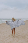 Leopard Turkish Towel Peshtemal in Grey