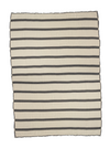 Multi Stripe Reversible Muslin Blanket in Charcoal