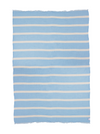 CLEARANCE - Multi Stripe Reversible Muslin Blanket in Light Blue