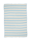 CLEARANCE - Multi Stripe Reversible Muslin Blanket in Light Blue