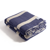 Multi Stripe Reversible Muslin Blanket in Navy Blue