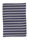 Clearance - Multi Stripe Reversible Muslin Blanket in Navy Blue