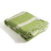 Clearance - Multi Stripe Reversible Muslin Blanket in Olive Green