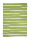 Multi Stripe Reversible Muslin Blanket in Olive Green