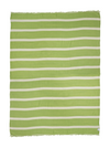 Clearance - Multi Stripe Reversible Muslin Blanket in Olive Green