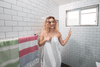 Marine Striped Turkish Towel with Soft Terry Cloth Back in Grey & Black