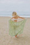 CLEARANCE - Mandala Flower Sand Resistant Turkish Towel in Olive