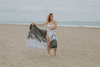 Mountain 100% Cotton Reversible Turkish Towel in Black