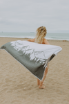 Mountain 100% Cotton Reversible Turkish Towel in Black