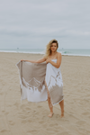Mountain 100% Cotton Reversible Turkish Towel in Brown