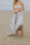 Mountain 100% Cotton Reversible Turkish Towel in Brown
