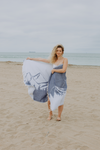Mountain 100% Cotton Reversible Turkish Towel in Navy
