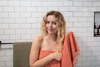 CLEARANCE - Stonewashed Turkish Towel in Orange