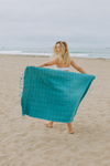 Stonewashed Turkish Towel in Teal