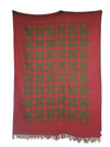 Reversible Turkish Throw Blanket in Red and Olive