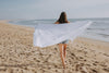 Stonewashed Turkish Towel in 'Almost White'