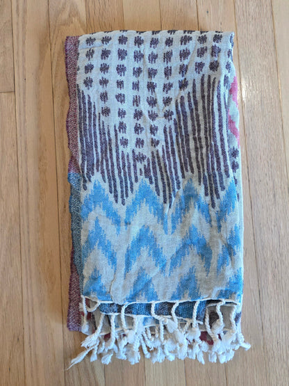 OUTLET SALE - Black, Red, White and Blue Turkish Towel