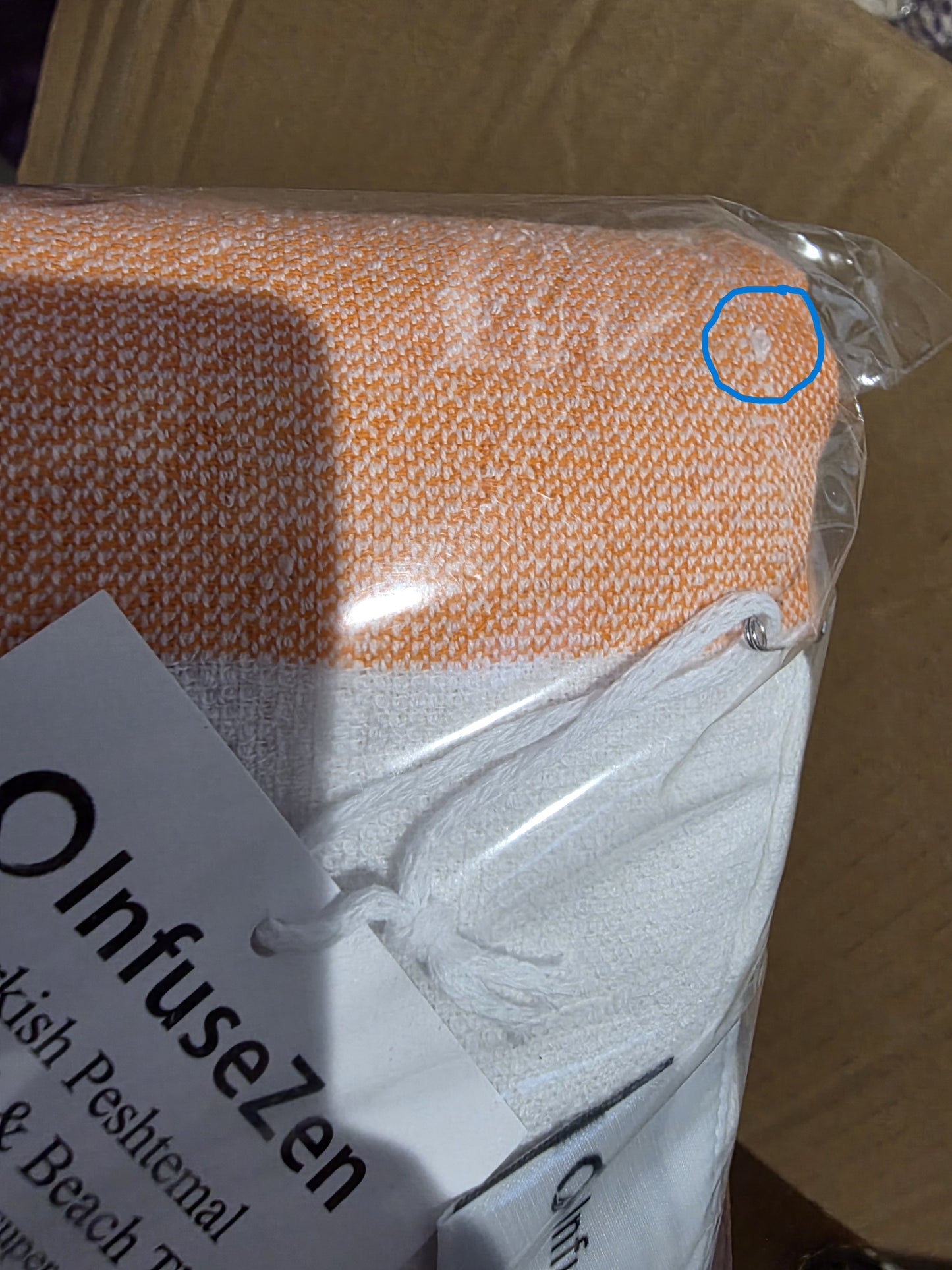 OUTLET SALE - Kapris Terry Lined Turkish Towel in Orange and Pink - FINAL SALE