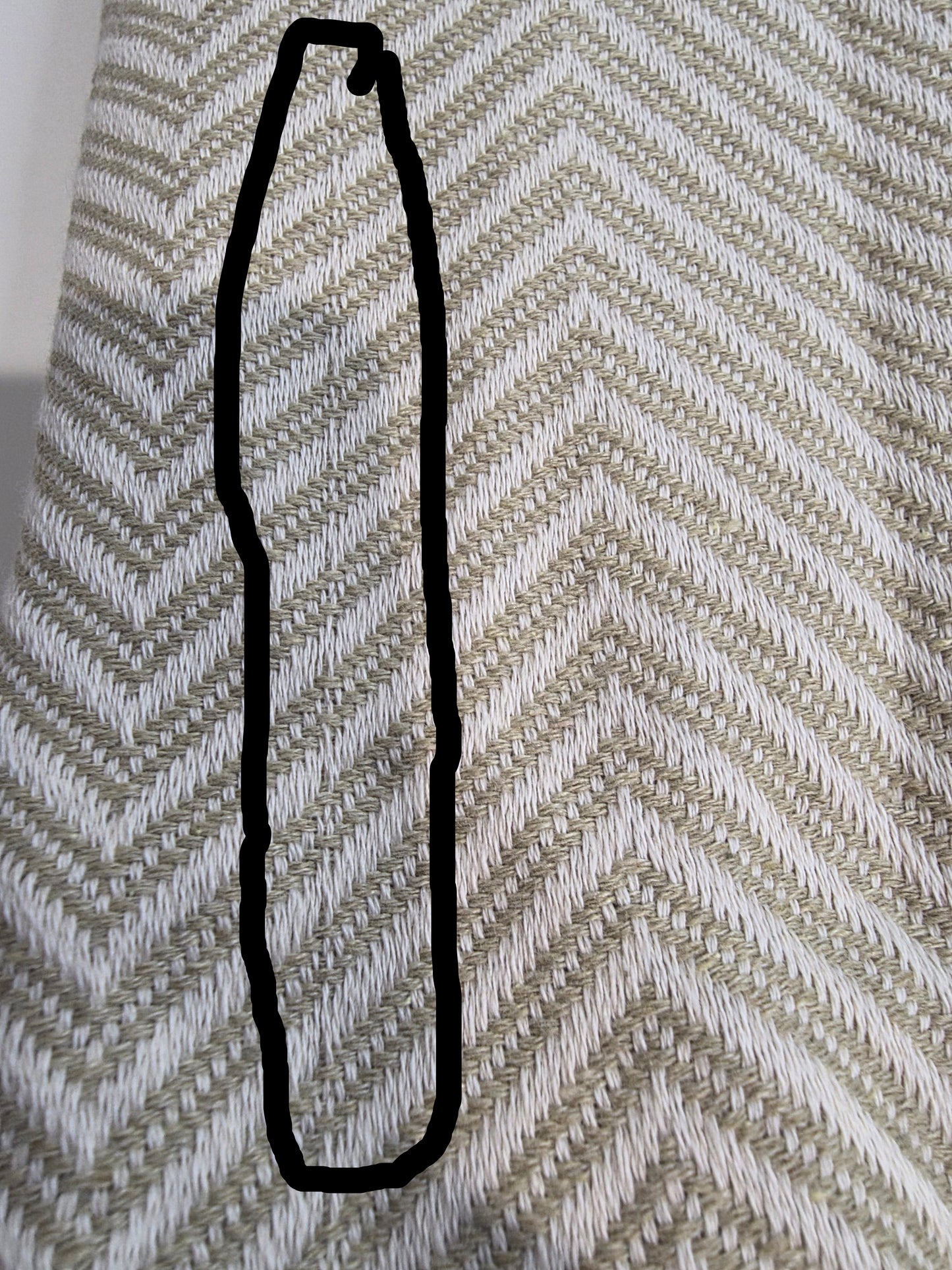 OUTLET SALE - Diamond Weave Turkish Cotton Throw Blanket in Sage-Beige - FINAL SALE