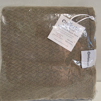 OUTLET SALE - Stonewashed Diamond Weave Turkish Towel in Olive - FINAL SALE