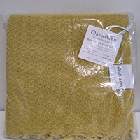 OUTLET SALE - Stonewashed Diamond Weave Turkish Towel in Golden Mustard- FINAL SALE