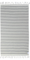 Bask Striped Organic Turkish Towel with Soft Terry Cloth Back in Black