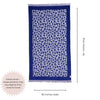 CLEARANCE - Leopard Full Terry Turkish Towel in Blue