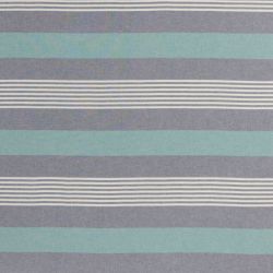 Breeze Striped Organic Turkish Towel with Soft Terry Cloth Back in Navy and Aqua
