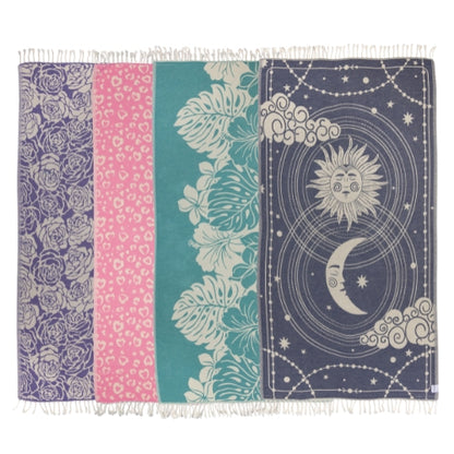 Girls Trip Bundle - Set of 4 Patterned Towels - Rose, Leopard Heart, Hibiscus and Celestial