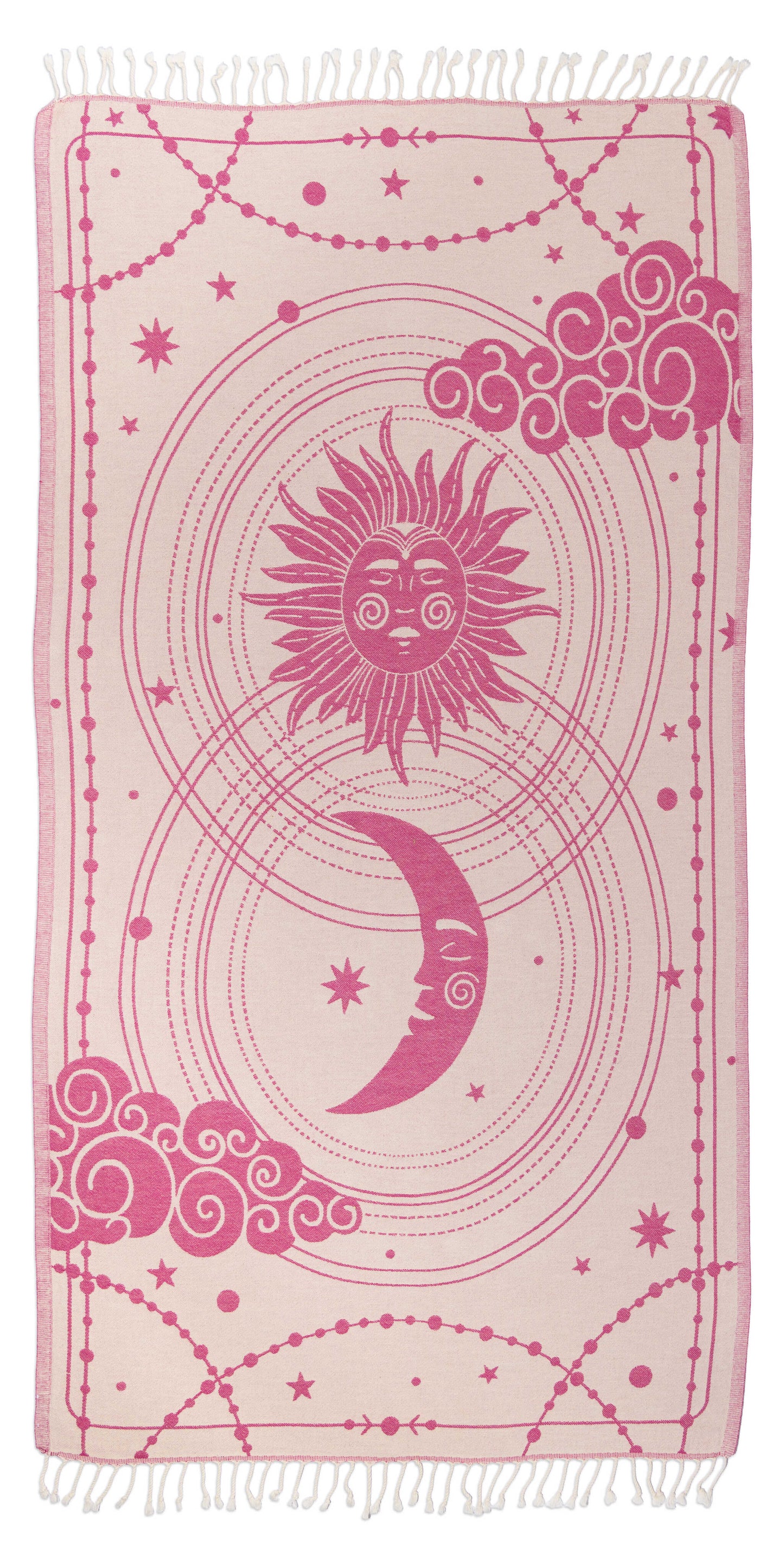 Celestial Organic Turkish Towel in Fuchsia