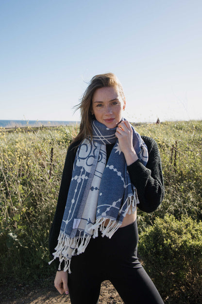 Celestial Organic Turkish Towel in Navy