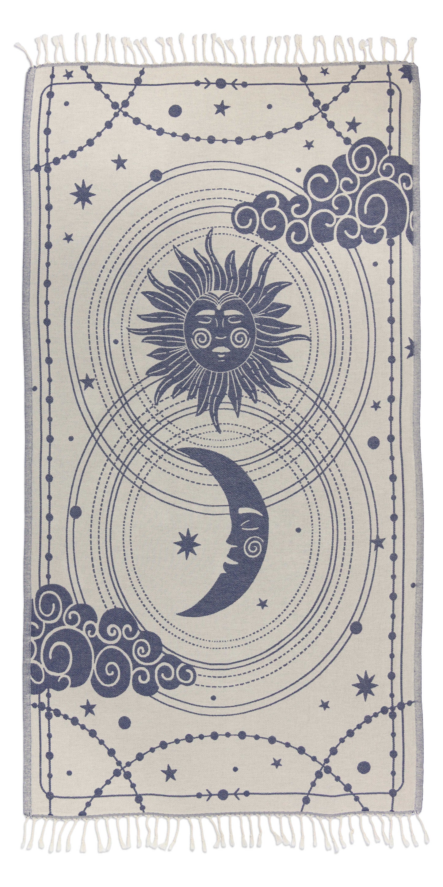 Celestial Organic Turkish Towel in Navy
