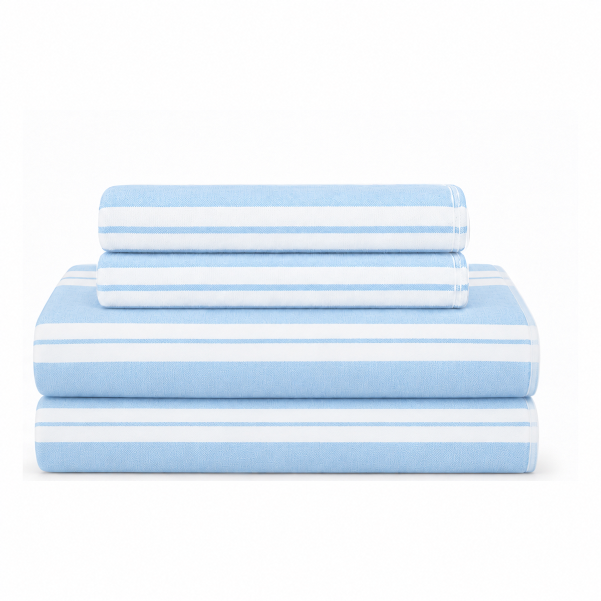 Bath Set Towel Bundle - Set of 2 Haven Bath Towels + 2 Hand Towels - Light Blue