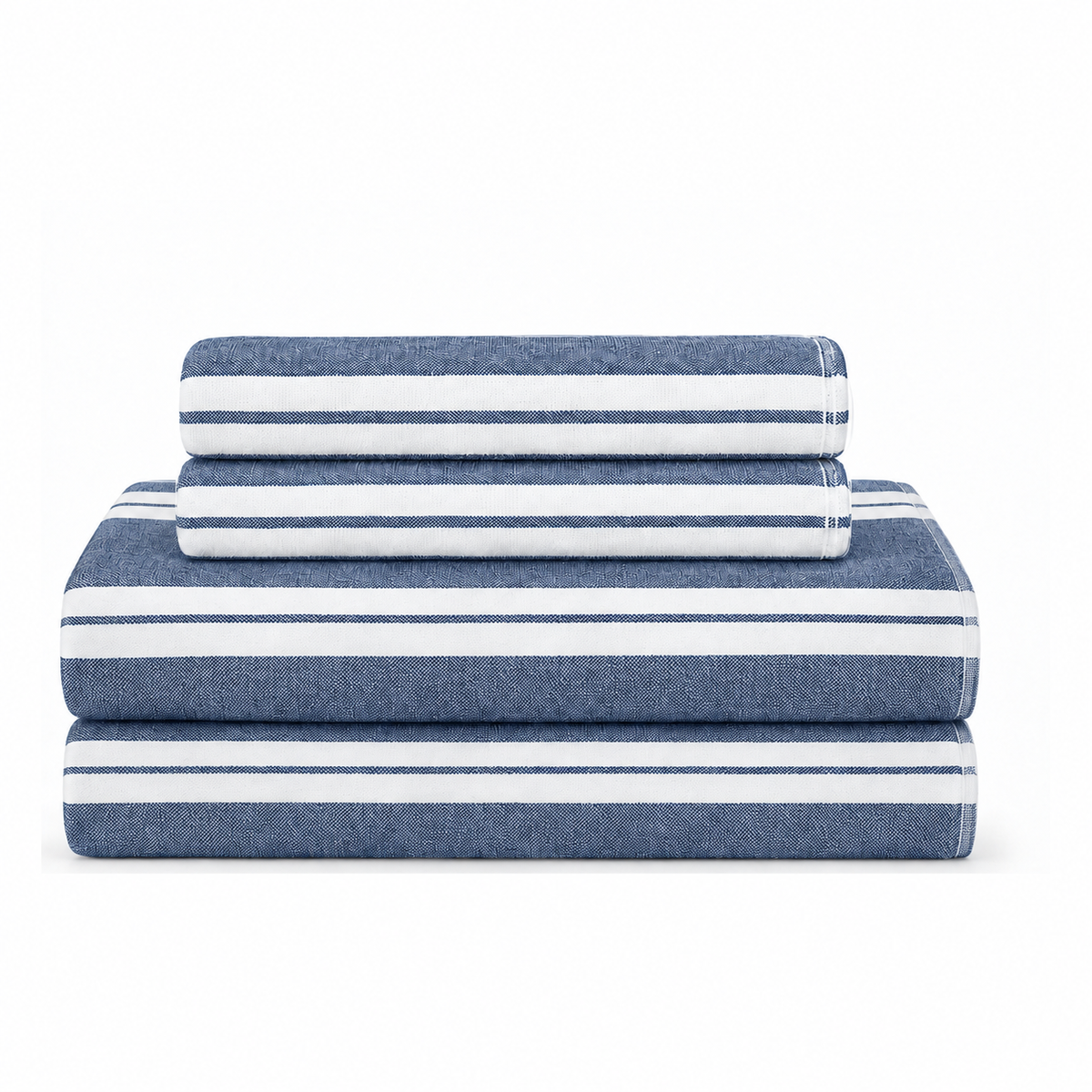 Bath Set Towel Bundle - Set of 2 Haven Bath Towels + 2 Hand Towels - Navy