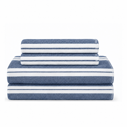 Bath Set Towel Bundle - Set of 2 Haven Bath Towels + 2 Hand Towels - Navy
