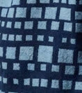 Cubist Organic Cotton Throw Blanket in Navy & Blue