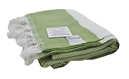 OUTLET SALE - Diamond Weave in Olive Green